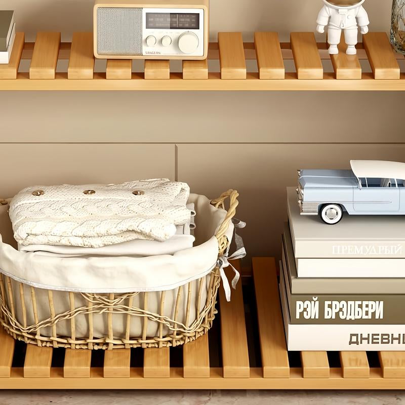 Trending Bamboo Desk Rack, 3-In-1 Plant Display & Storage Small Space Divider Home/Office/Balcony, Stylish MULTI-TIER Plant Stand, Double Duty: Plant Shelf + Book Organizer Natural Wood & Modern Design Perfect for Plant Moms/Dads!
