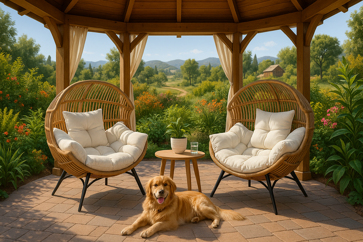 Walsunny Outdoor & Indoor Egg Chair Open Wicker Rattan Patio Chair, Oversized Lounger Chair with Cushion Basket for Bedroom, Balcony, Backyard