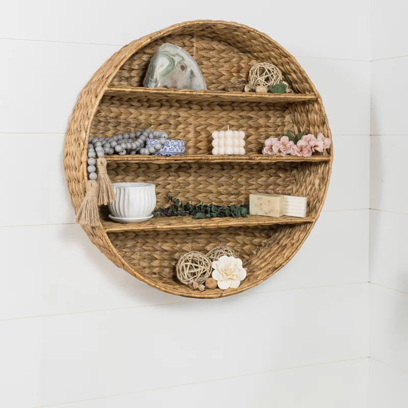 Annulus 3 Piece Circle Water Hyacinth Tiered Shelf
