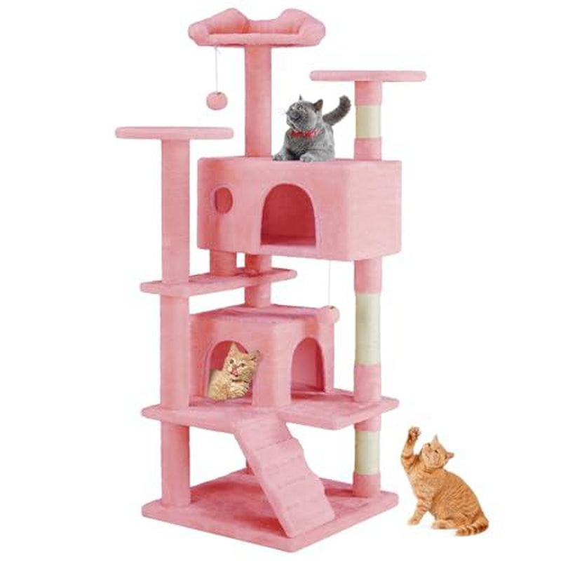 54-Inch Cat Climbing Shelf, Post Cascading Cat Climbing Shelf, Indoor Playhouse, Cozy Nest, Durable, Space-Saving Design, Gift for Pet Owners