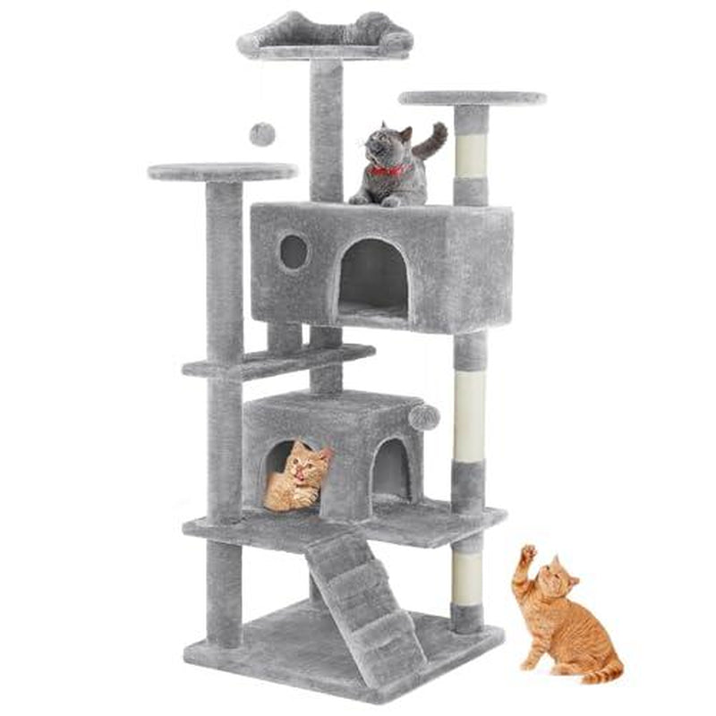 54-Inch Cat Climbing Shelf, Post Cascading Cat Climbing Shelf, Indoor Playhouse, Cozy Nest, Durable, Space-Saving Design, Gift for Pet Owners