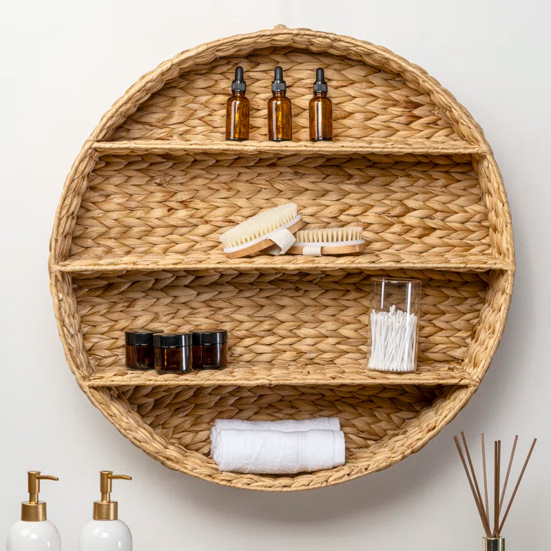 Annulus 3 Piece Circle Water Hyacinth Tiered Shelf