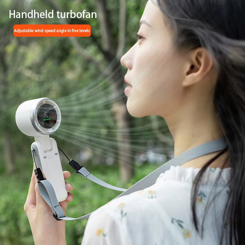 Xiaomi Fan Handheld Mini Turbo Fan Usb Desktop Fan Brushless Motor Portable Hanging Neck Small Fan Camping Mountaineering