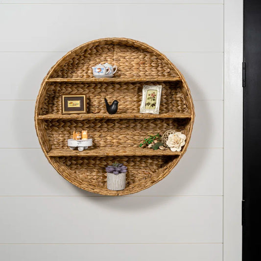 Annulus 3 Piece Circle Water Hyacinth Tiered Shelf