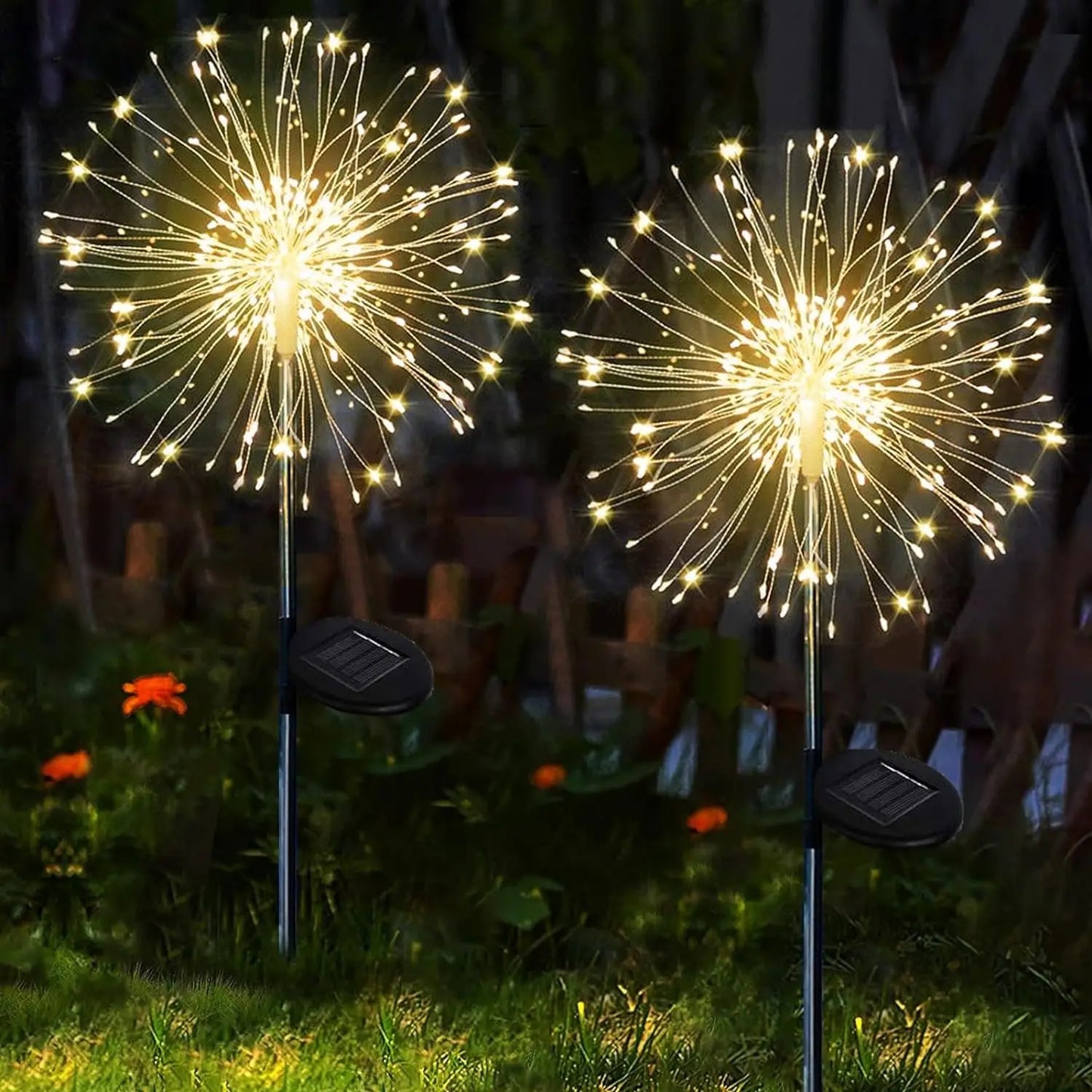 Enchanting DIY Dandelion Solar Lights - Weatherproof Outdoor Garden Decor & Patio Fireworks Lamp