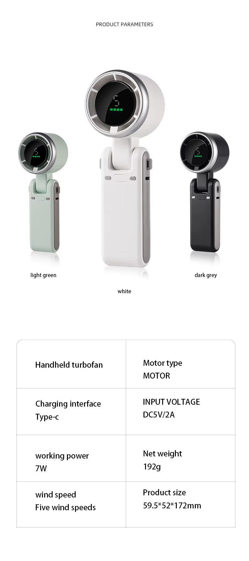 Xiaomi Fan Handheld Mini Turbo Fan Usb Desktop Fan Brushless Motor Portable Hanging Neck Small Fan Camping Mountaineering