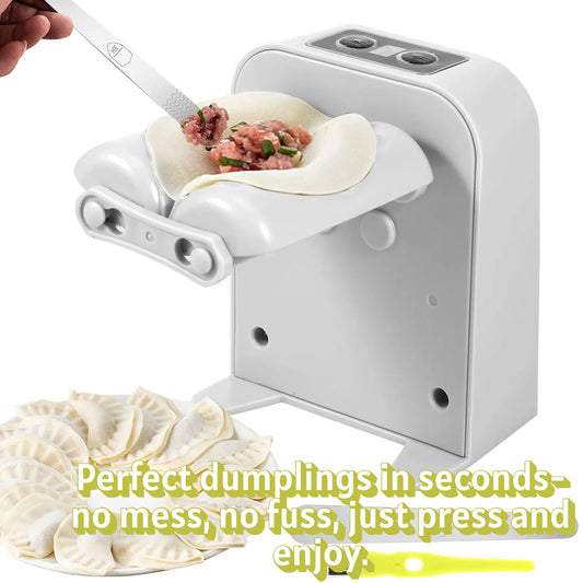 Effortless Electric Dumpling Maker - 1200mAh Rechargeable Automatic Dumpling Machine with Filling Spoon & Brush for Perfectly Wrapped Dumplings in Seconds